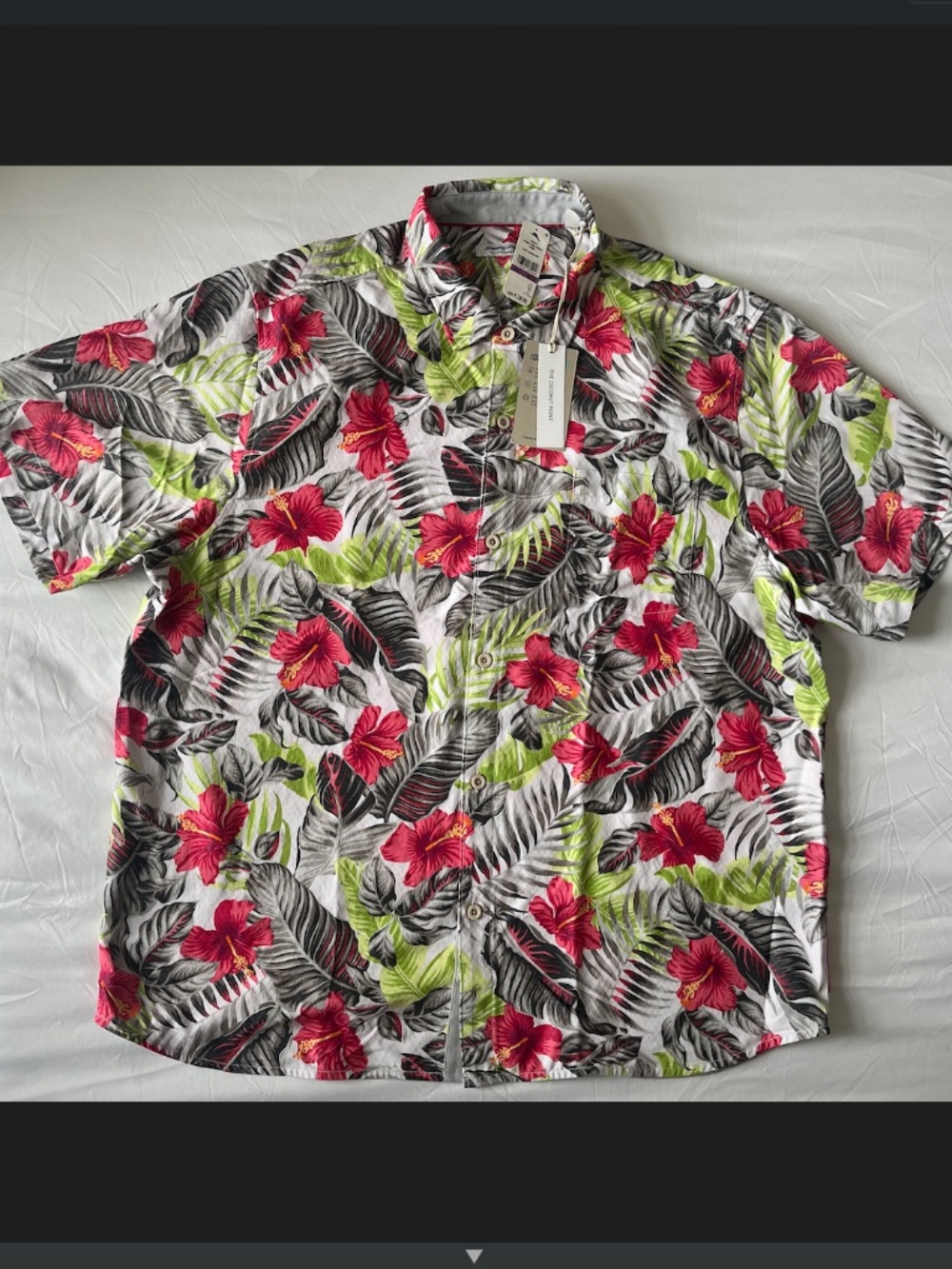 Tommy Bahama Coconut Point Island Zone HIBISCUS SHORES Camp Shirt XXL